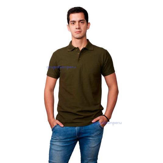 Polo camisero con cuello tejido y puño de la misma tela.