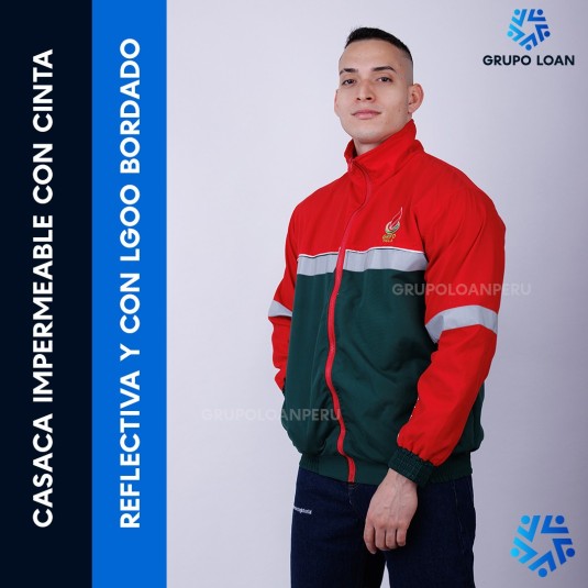 Casacas con Cinta Reflectiva | Casacas Publicitarias | Casacas logo